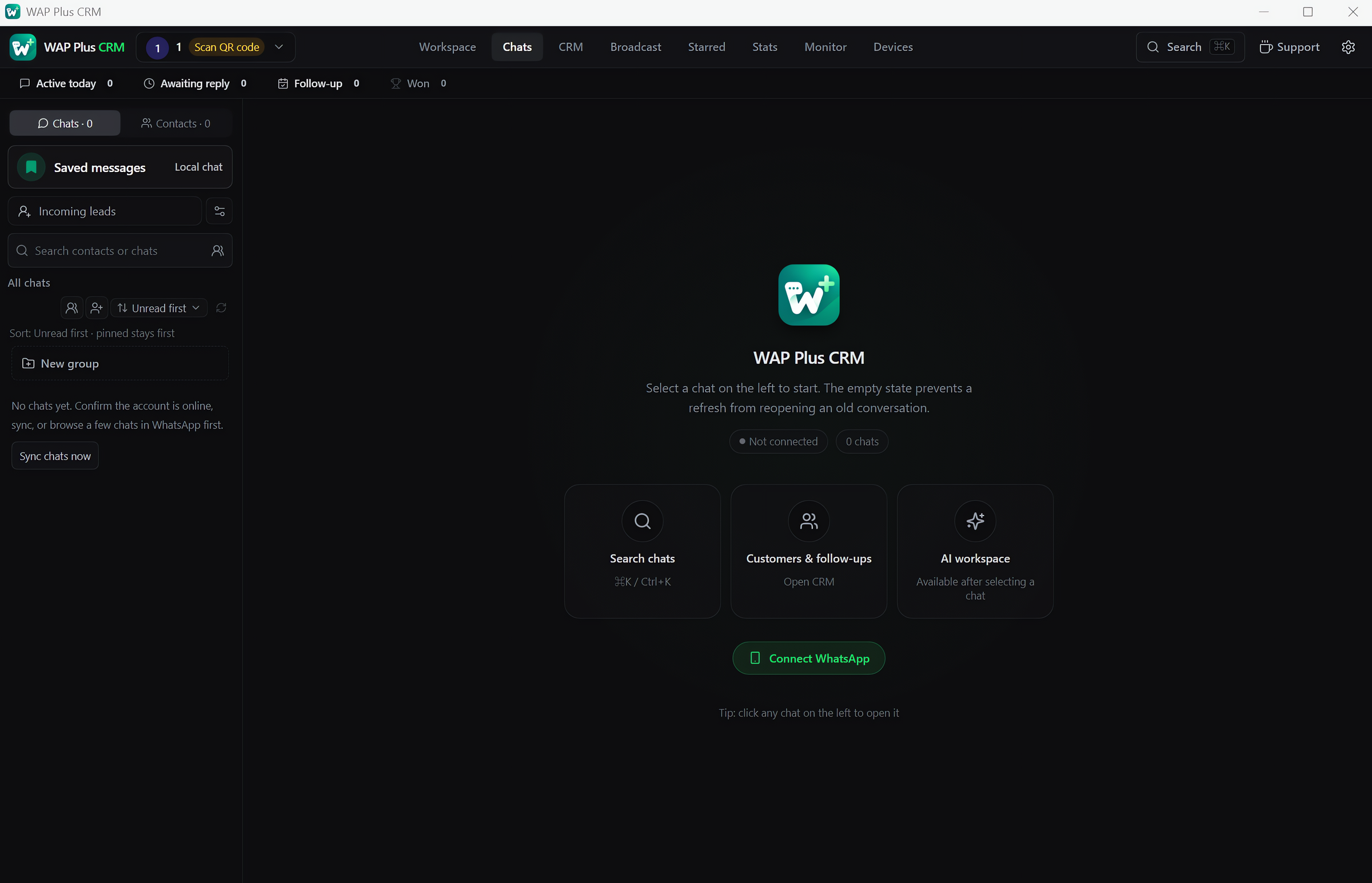 WAP Plus CRM Workspace Overview