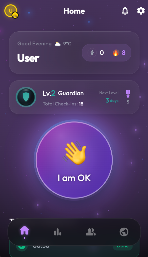 I'm OK Real App UI